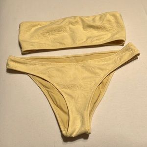 LA Hearts yellow floral bikini set